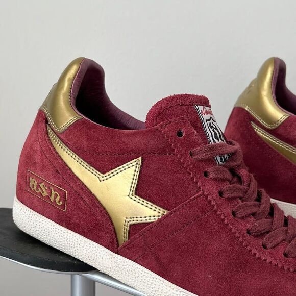 Red and Gold Star Sneakers - Picture 2 of 4